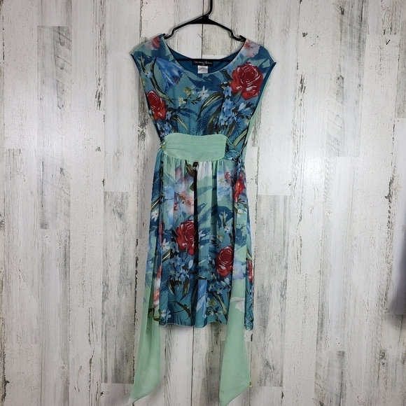 Approximate behavior sheer flower summer dress M - Picture 1 of 11